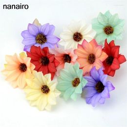 Decorative Flowers 30PCS 6cm Gerbera Artificial Flower Head For Wedding Decoration Christmas Scrapbooking DIY Wreath Craft Accessories Fake