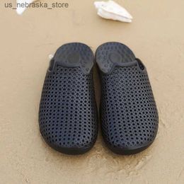 Slipper Summer slippers Men eva sandals Rubber mules children summer kids shoes Beach outdoor breathable Boys Hole Shoes Q240409