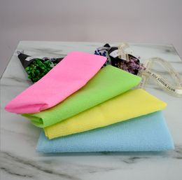 Bath Brushes Sponges Scrubbers 30X90Cm Novelty Mti Colors Salux Nylon Japanese Exfoliating Beauty Skin Shower Wash Cloth Towel Ba Dhcwp