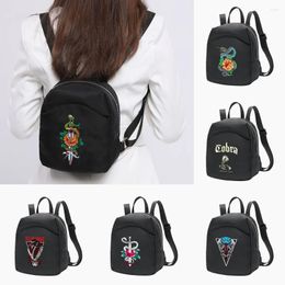 Backpack 2024 Women Small Travel Lightweight Daypack Handbags Girls Simple Casual WaterProof Bookbags Cobra Print Mini Backpacks