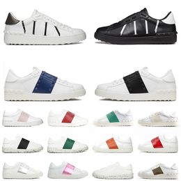 Famous Classic Casual Shoes Thick soled canvas shoes for men womens open sports shoes black white blue silver yellow pink rivet Low help sneakers