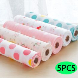 Proofing 5pcs 200cm Drawer Mat Cabinet Drawer Liner Table Mat Ecofriendly Moistureproof Cute Printing Shelf Paper for Kitchen
