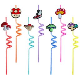 Disposable Cups Sts Mushroom Themed Crazy Cartoon Plastic Drinking For Childrens Party Favours Birthday Decorations Summer Reusable Chr Ot5Np