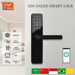 Akıllı Kilit PHIPULO TUYA Dijital Elektronik Kilit Akıllı Kapı Kilit Akıllı Ev Ahşap Kapı Kilidi Biyometrik Parmak İzi Kilit Anahtarsız WX