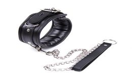 Leather Sex Adult Collars Slave Collar With Chain Leash Sex Neck Bondage Restraints BDSM Sex Toys For Couple3244694