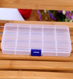 1739823CM 15 Compartment Plastic Clear Storage Box Small Boxes for Jewellery Earrings Toys Container Organizer5673066