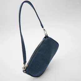 Shoulder Bags Fashion Women Bag Purses And Handbags Luxury Designer Underarm Vintage Blue Denim Crossbody For Bolsos