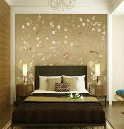 Custom wallpaper po handpainted pen and bird picture TV sofa living room bedroom murals Waterproof8985917