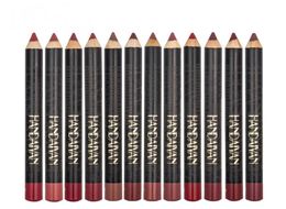 Handaiyan Matte Lip Liner Set Lipstick Pencil 12 Colours Easy to Wear Natural Longlasting Line Eyes and Lips Makeup Kit3543848