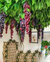 Party Supplies Hanging Artificial Grapes DIY Fruits Plastic Fake Grapes Strings for Home Garden Decoration1900657