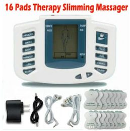 Electrical Stimulator Full Body Relax Muscle Therapy Massager Massage Pulse tens Acupuncture Health Care Machine 16 Pads7929289