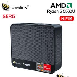 Mini Pcs Beelink Ser5 Wifi6 Pc Amd Ryzen 5 5560U Ddr4 Ram 16Gb Nvme 500Gb 1Tb Ssd Bt5.2 4K 60Hz 1000M Usb3.2 Desktop Gamer Computer Dr Otoix