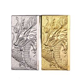 Creative Chinese Dragon Reliefs Metal Gas Unfilled Lighters Refillable Gas Unfilled Windproof Cigarette Lighter