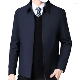 Men's Jackets Male Outerwear Business Jacket Spring Autumn Men Casual Turndown Collar Zipper Classic Man Office