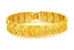 Punk Dragon Charm Bracelets 18K Gold Watch Chain Generous Personality Designer Jewelry Accessories For Men Women Hip Hop Pulsera B9290616