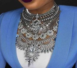 MIWENS 2020 Collar collane ZA Pendenti vintage Crystal Maxi CHULKER Dichiarazione Silver Color Collier Collace Boho Women Jewelry2041000
