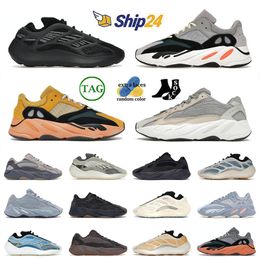 Luxurys Designer Men Women 700 v3 Running Shoes Sneakers Alvah Clay Brown Kyanite Azael Copper Fade Carbon Mens Flat Trainers 700v2 Outdoor Sports