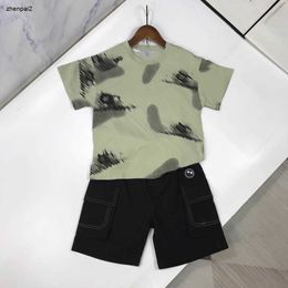 Luxury baby tracksuits boys Short sleeved Summer set kids designer clothes Size 120-160 CM Logo printing T-shirt and shorts 24May
