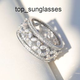 Flower Shape 925 Sterling Silver Promise Ring Diamond Cz Engagement Wedding Band Rings For Women Bridal Finger Jewellery