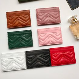 Fashion card holder caviar women mini wallet designer purse genuine leather pocket Organiser wallet credit cardholder slot luxury wallets with gift box 7 Colours