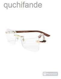 Counter High Quality Carter Sunglasses Designer Women Ct0453o Eyeglasses Gold-polished Mahogany Wood New with Real Logo