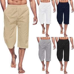 Men's Pants Men Casual Pant Spring Summer Elastic Straight Tube Trousers Fashion Solid Color Loose Trouser Pockets Ropa De Hombre