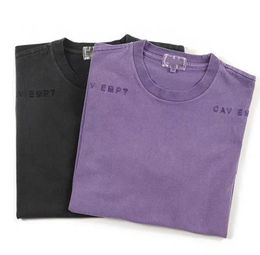 Heavy Fabric Purple Grey Tshirt Men Women 1 High Quality Washed Made old Tee Tops3907806