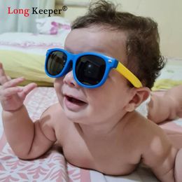 Kids Polarized Sunglasses TR90 Boys Girls Sun Glasses Silicone Safety Gift For Children Baby UV400 Vintage Eyewear 276H