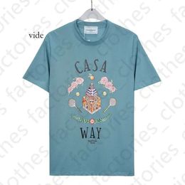 Casablanc T Shirt Men Women Designer T-Shirts Tees Apparel Tops Man S Casual Chest Letter Shirt Luxury Clothing Street Shorts Sleeve Clothes Tshirts Size 736