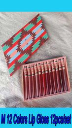 Christmas Gift M Makeup 12 Colour Matte Liquid Lipsticks Kit Cosmetics 12pcsset Lip Gloss Set in stock 1767382