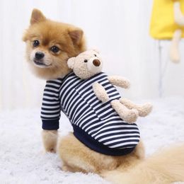 Dog Apparel Cat Pet Clothes For Small Autumn Winter Cute Sweater Spring Puppy Soft T-shirt Hoodie Jacket Medium Coat