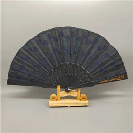 Chinese Style Products Colorful Embroidery Sequins Fan Women Dance Performances Peacock Folding Fan Vintage Chinese Style Home Art Decoration Gifts