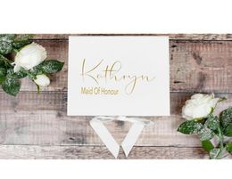 personalised white names and date Bridesmaid Gift box Wedding gift boxes cutom Will you be my bridesmaid box proposal box7306281