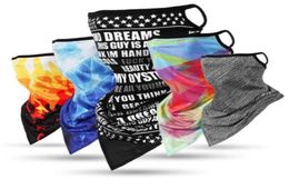 Flame Teeth Print Breathable Dust Proof Anti UV Face Cover Bandana Neck Gaiter Cycling Headscarf Tube Wristband Headband Cool6844714