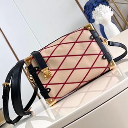 New luxury Famous Designer bag MICHAEL KADAR High Quality Fashion Handbag Europe and America Style rhombic small square bag Soft sheepskin Shoulder Crossbody Bag