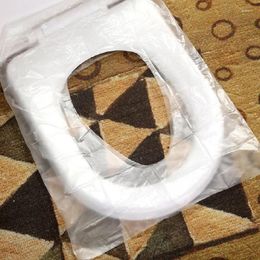Toilet Seat Covers 50pcs Disposable Travel Safety PE Plastic Cover Mat Cushion