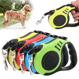 Dog Collars 3/5M Durable Leash Automatic Retractable Nylon Cat Lead Extension Puppy Walking Running Roulette For Dogs