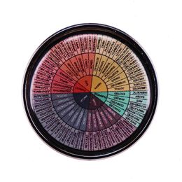 Emotional Color Wheel Pin Feeling wheel therapy tool Brooch Mental Health Badge Self Awareness Jewelry Gift