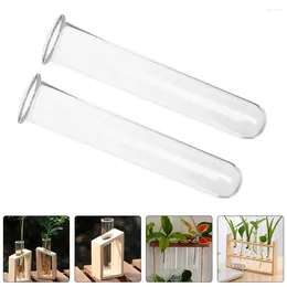 Vases 4 Pcs Hydroponic Vase Glass Test Tubes For Plants Hanging Planter Flower Pots Transparent Flowerpot Desk Propagation Station