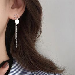 Dangle Earrings Fashion Punk Hypoallergenic Asymmetry Tassel Chain Circle Drop For Women Party Jewellery Pendientes E142