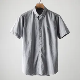 Men's Casual Shirts Fashion Gentleman Korean Version Cotton Summer Thin Short-sleeved Shirt Work High-end Long-sleeved