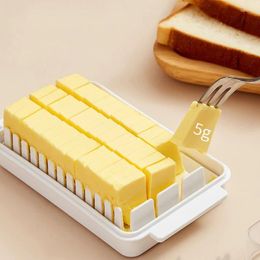 Storage Bottles Japanese Style Rectangular Cheese Slice Box With Lid Butter Cutting Jam Preserving Kitchen Supplies