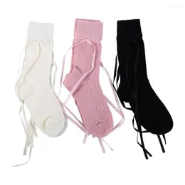 Women Socks Simple Comfortable Lolita JK Seamless Japanese Long Female Bandage Stockings Sweet Cotton