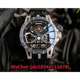 Designer Luxury Watches for Mens Mechanical Automatic Roge Dubui Excalibur King Series 46mm Titanium Case Self-winding Movement Fashion Watch Q997