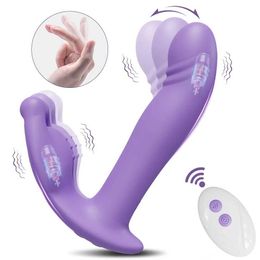 Other Health Beauty Items Wireless Remote Control Dildo Clitoris Stimulator Wearable Finger Wiggling Vibrator Female s Shop for Women Couples Adult Y240503