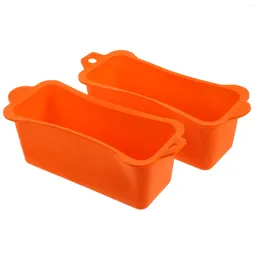 Take Out Containers 2 Pcs BBQ Grease Collection Box Cups Liner Catcher Silicone Liners Baking Pans Silica Gel Camping