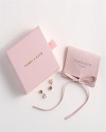 Custom Business luxury paper packaging Jewellery drawer box microfiber Jewellery pouches for necklace ring earings chic 2103317084689