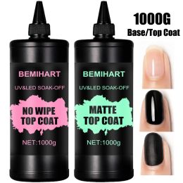 Coat High Capacity 1kg Nail Functional Gel Base Top Coat Matte Tempered Topcoat AcidFree Primer Liquid Nail Strenghten Reinforcment