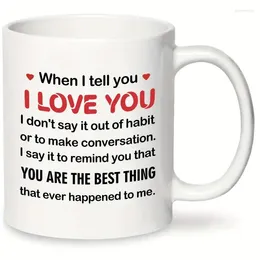 Mugs 11oz Anniversary Wedding Gift Coffee Mug White Ceramic Suitable For Men Women Birthdays Couple Gifts Him Her