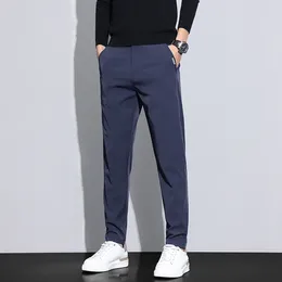 Men's Pants 2024 Autumn And Winter Straight Casual Loose Long Elastic Waist Product Thick Style